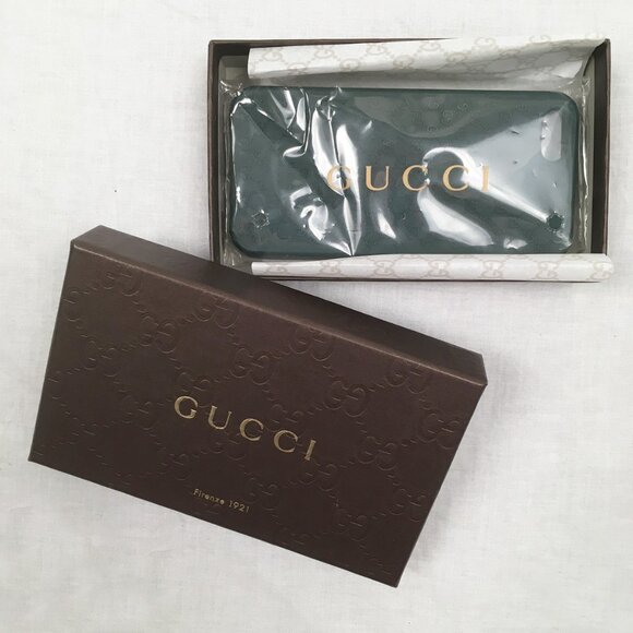 NEW $295 Gucci GG Guccissima Custodia iPhone Case! Green iPhone 5 5S 5C SE 1st G - Picture 2 of 5